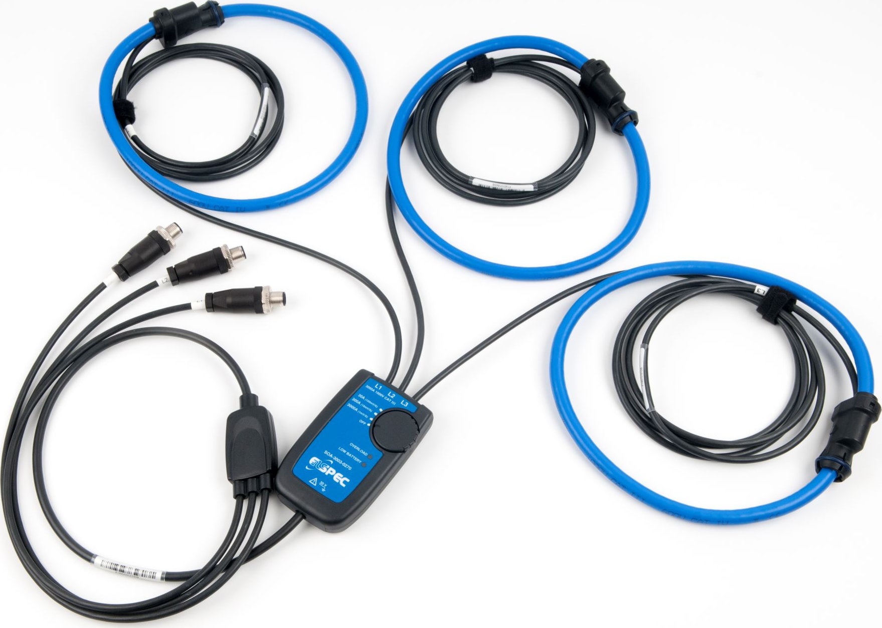 Elspec SOA-3003-0270 - Custom Clamp with 3-Flexible Current Probes (Adjustable 30/300/3000A)