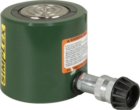 Enerpac RLS502 - Low-Height Hydraulic Cylinder, 50 Tons Capacity, 2.38' Stroke, Single-Acting