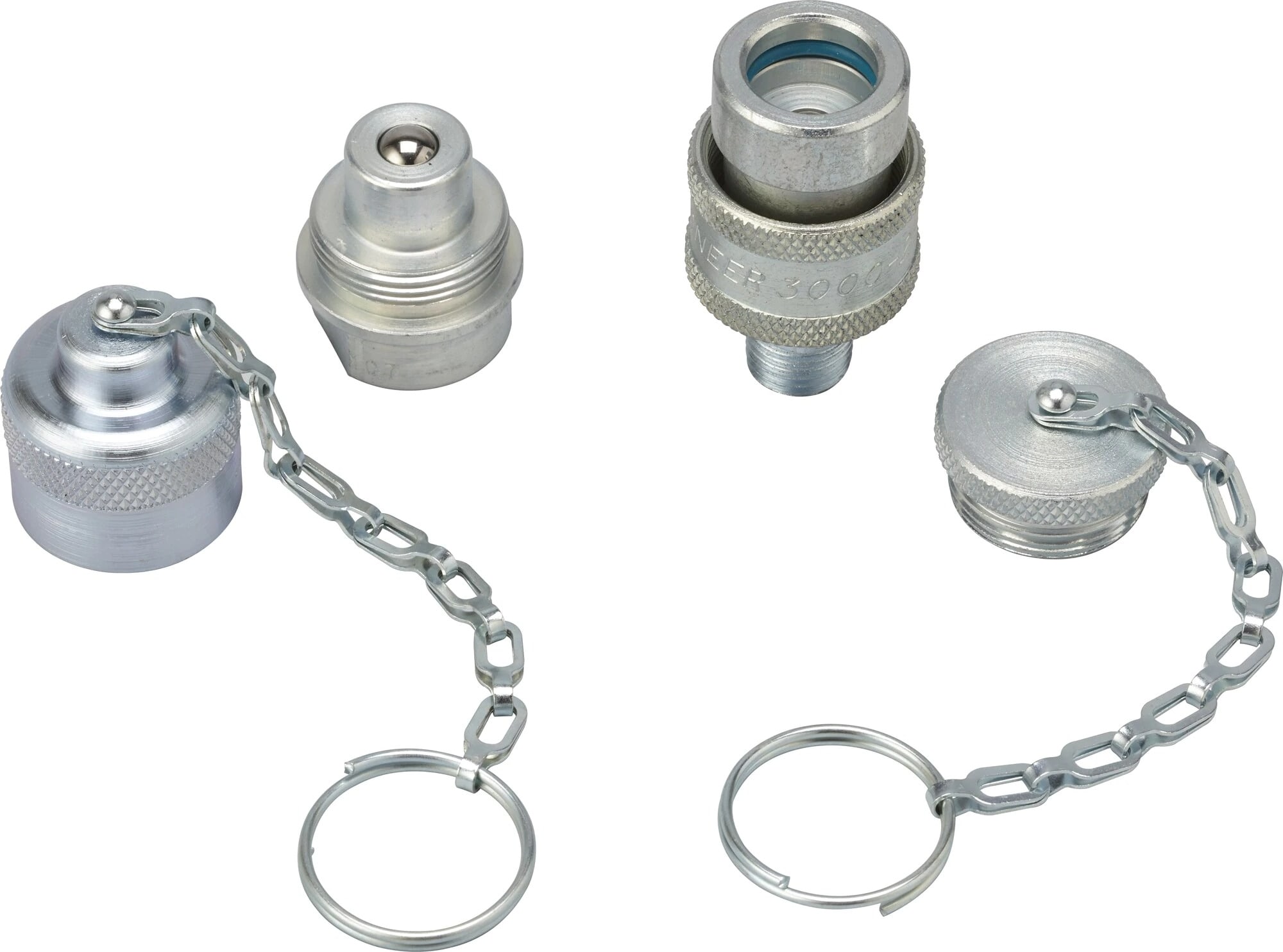 Enerpac CT200 - Ram & Hose Coupler Set w/ 2 Dust Caps, 1/4' NPTF, High Flow