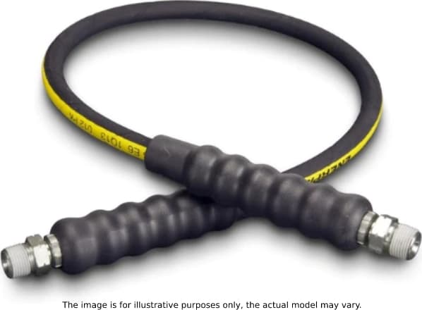 Enerpac HLS524 - High-Pressure Hydraulic Hose, .19 in. Internal Diameter, 37 Deg Flare, 2 ft.