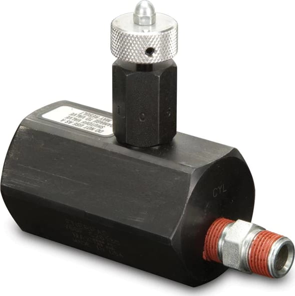 Enerpac V66F - Manually Operated Check Valve w/ Built-in Relief Valve, Fine Metering, 10,000 psi, 3/8' NPTF Oil Ports