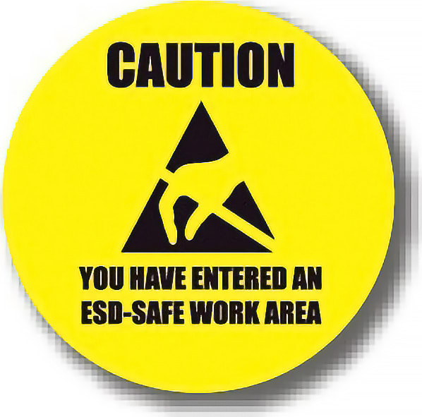 Ergomat DSV-SIGN 289 #6046 -UEN - Floor Sign, Caution You Have Entered An ESD-Safe Work Area, 17'