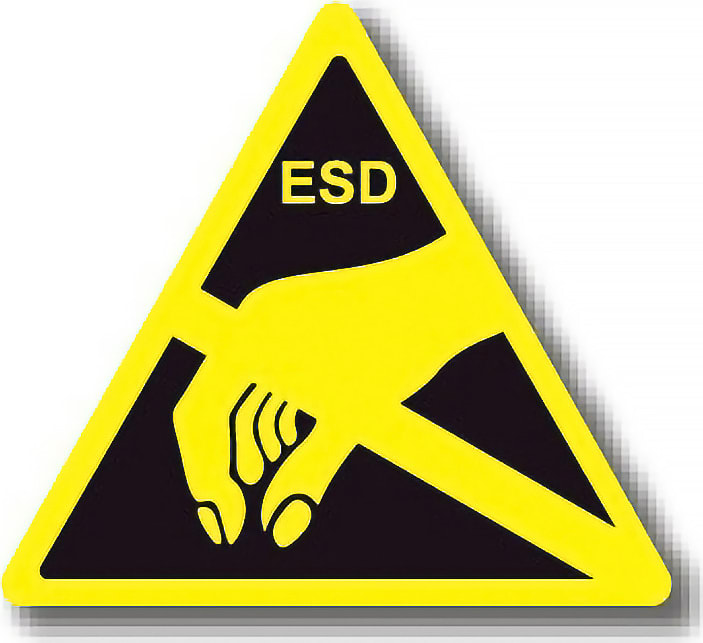 Ergomat DSV-SIGN 576 #1276 -UEN - Durastripe Peel & Stick Floor Sign, ESD Reaching Hand, 24'
