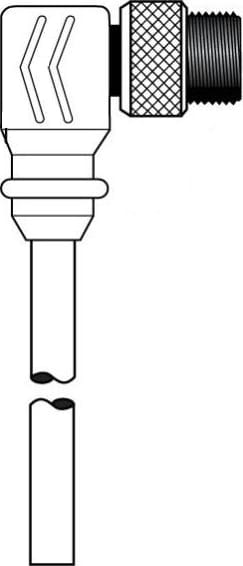 Ericson 94M9E2G Micro-Sync Single Key Single End Male 90 Degree 4 Pole (2m PVC)