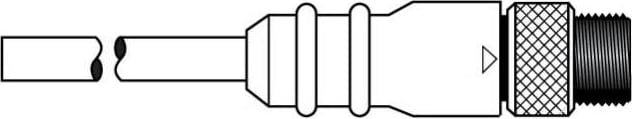 Ericson 94MSE2G Micro-Sync Single Key Single End Male Straight 4 Pole (2m PVC)
