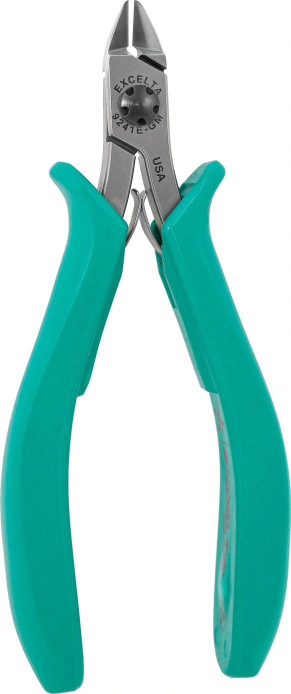 Excelta 9241E-GM - 4.5' Medium Oval Optimum Flush Cutter, Carbon Steel, Molded Grip