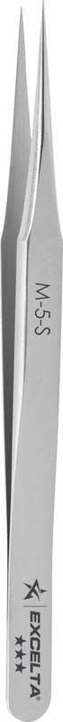 Excelta M-5-S - Miniature Tweezers, Stainless Steel, 3-Star