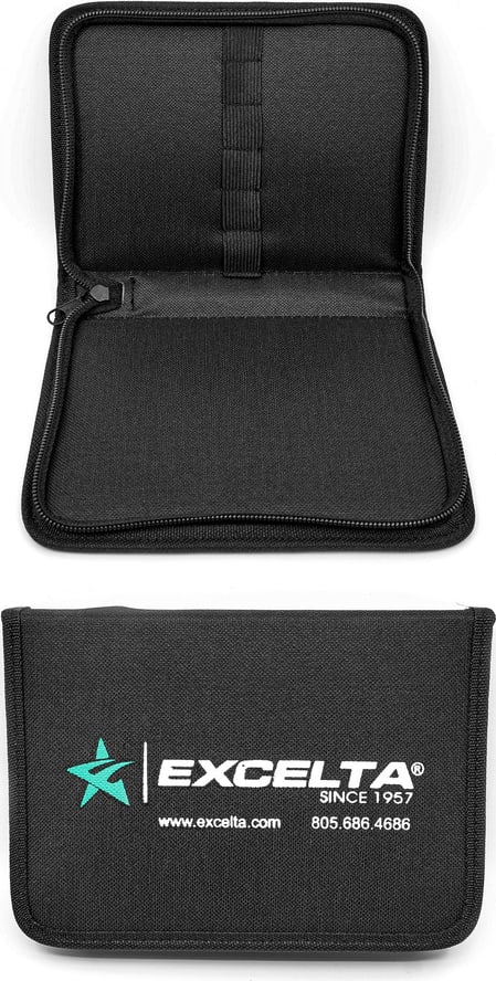 Excelta BLP-6TW - 6 Slots Tweezer Pouch, 7.25' x 5.25', Fabric
