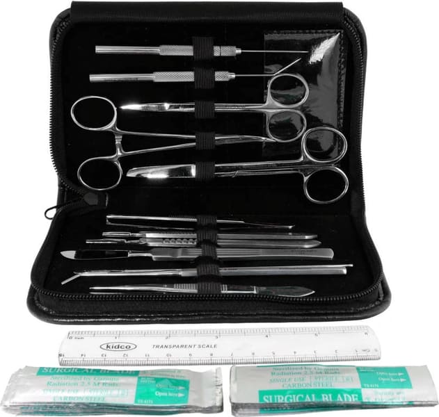 Excelta KST-DIS-2 - Dissection Kit, Anti-Mag. Stainless Steel, Vinyl Case