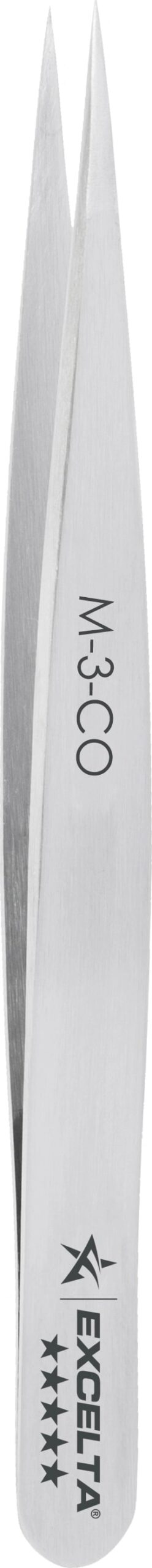 Excelta M-3-CO - Miniature Cobaltima Tweezers, Very Fine Points, 3.13'