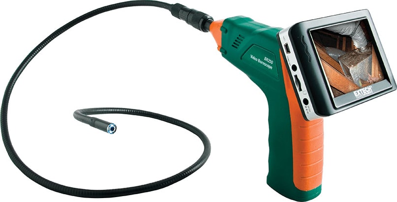 Extech BR250 - Video Borescopes - Shaft Length: 9.8 IN, Shaft Diameter: 0.66 IN, Screen Size: 3.5 IN