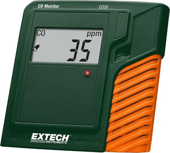 Extech CO30 Indoor Compact CO Monitor with Tilt Leg Stand