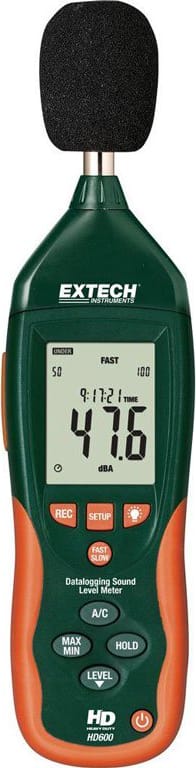 Extech HD600 Sound Level Meters - Minimum Sound Level: 30 dB, Maximum Sound Level: 130 dB, Display (Sound Level Meter): Digital