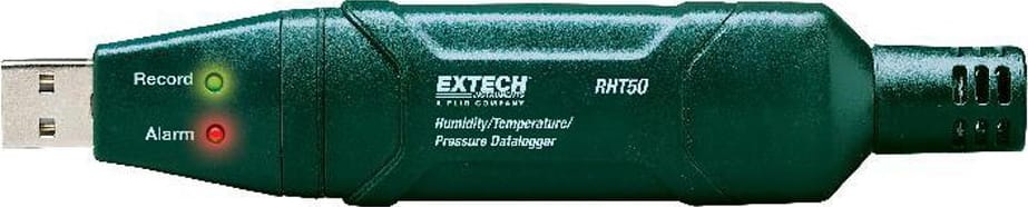Extech RHT50 Temperature Dataloggers - Max Temperature: 158 F, Min Temperature: -40 F, Power Source: Battery