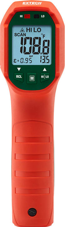 Extech IR320 - Waterproof Dual Laser IR Thermometer with Alarm