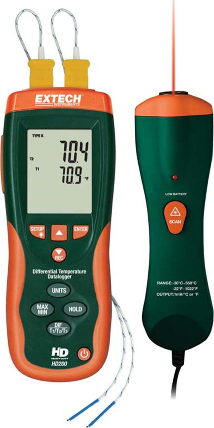 Extech HD200-IR Remote IR Thermometer Probe for Measuring Surface Temperature