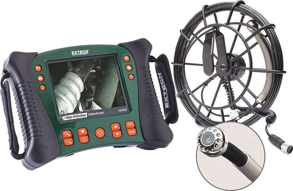 Extech HDV650-10G - Video Borescopes - Shaft Length: 10 M, Shaft Diameter: 25 MM, Screen Size: 5.7 IN