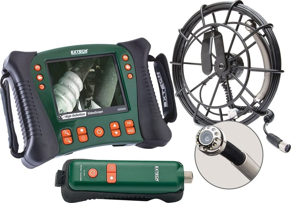 Extech HDV650W-30G - Video Borescopes - Shaft Length: 30 M, Shaft Diameter: 25 MM, Screen Size: 5.7 IN