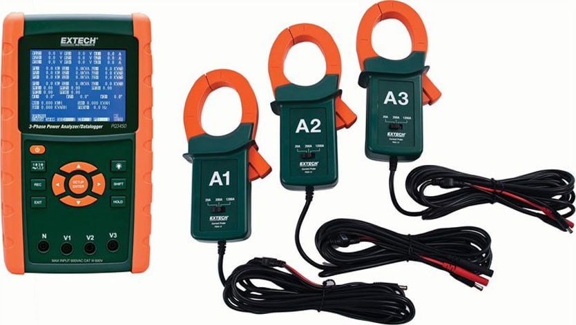 Extech PQ3450-12 - 1200A Datalogging Power Analyzer Kit