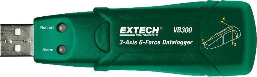 Extech VB300 - Vibration Meter - Frequency Range: 60 Hz, Single Axis Measurement: No, Tri-Axial Measurement: Yes