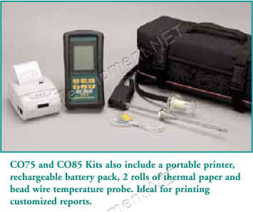 Extech CO75 Efficieny Flue Gas Analyzer Kit (117VAC)
