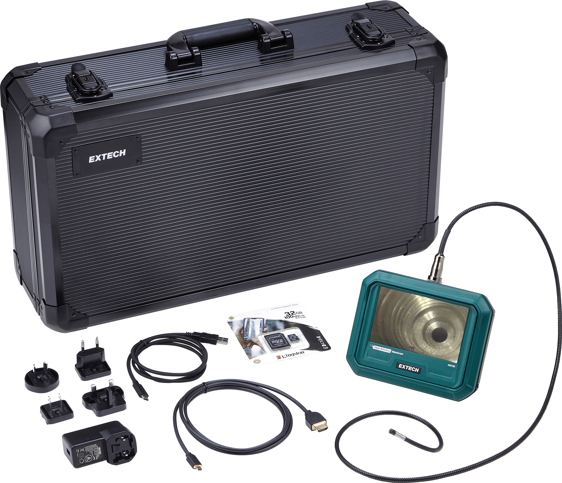Extech HDV710 - Videoscope Kit with Semi-Rigid HD Camera Probe (5.5 mm × 1 m)