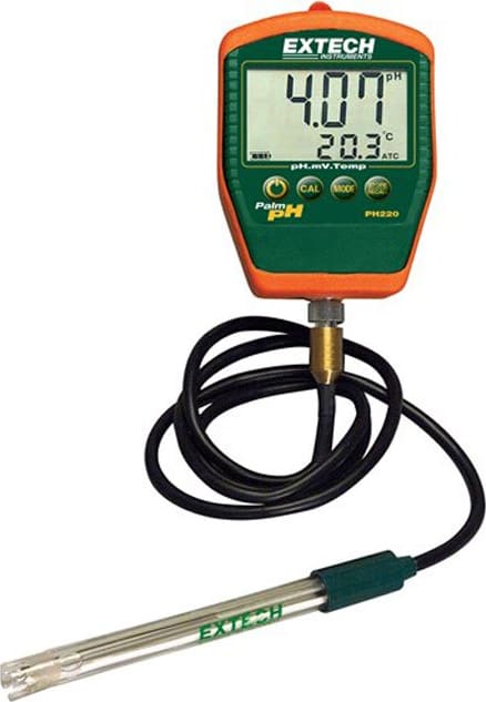 Extech PH220-C Waterproof Palm pH Meter with Temperature
