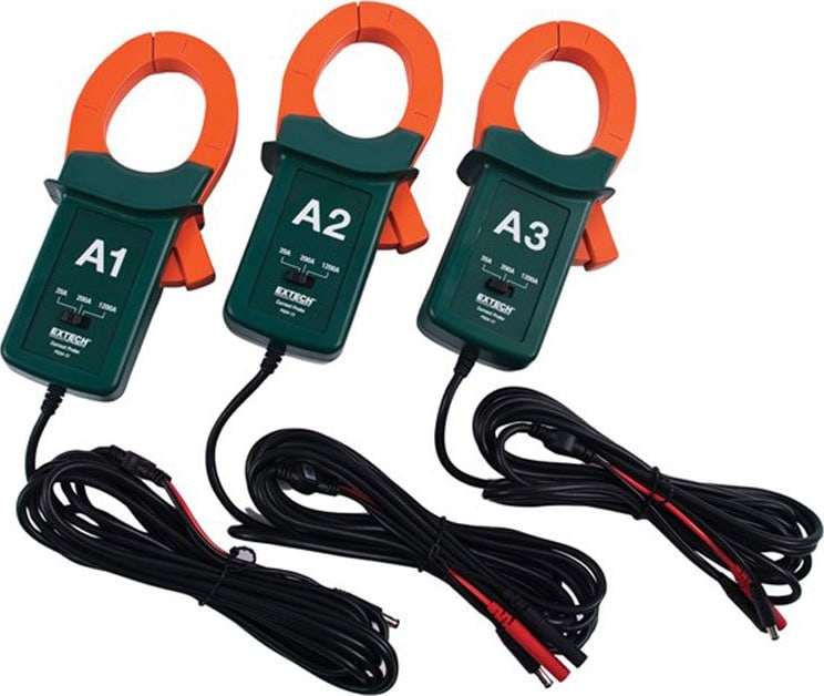 Extech PQ34-12 - Accessories Current Clamp Probes Set of 3 1200A