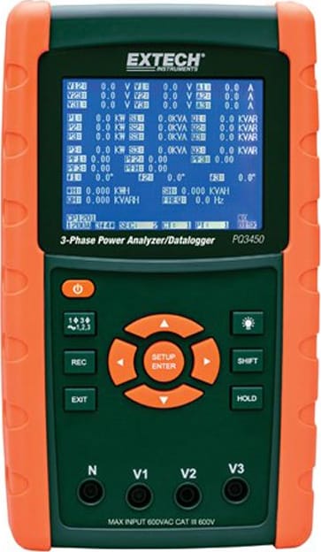 Extech PQ3450 - 3-Phase Power Analyzer/Datalogger