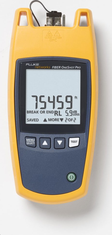 Fluke Networks FIBR-1-PRO-LSPM Fiber OneShot PRO-SC-Kit with SimpliFiber Pro and Light Source
