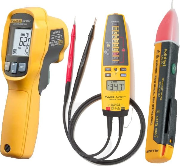 Fluke FL62MAX+/T+PRO/1AC Handheld Infrared Thermometer, Electrical Tester, Voltage Detector VoltAlert