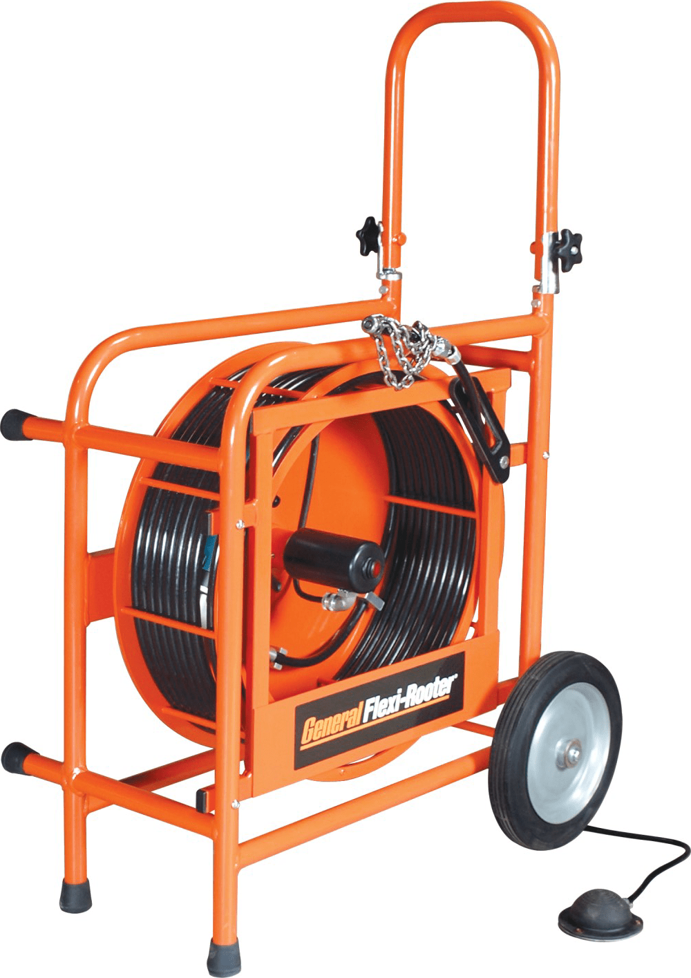General Pipe Cleaners FR100-A - Flexi-Rooter 100 Flexible-Shaft Drain Cleaner (50-ft x 5/16-in Flexible Shaft, Sheath and Coupler, FR100-CS Cutter Set)