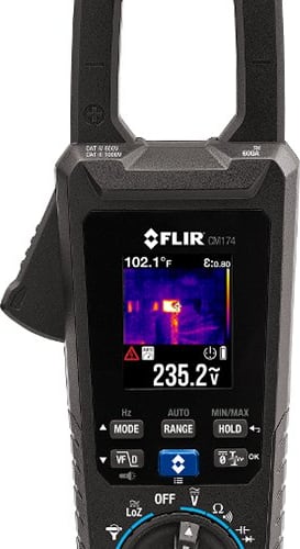 FLIR CM174 Clamp Meter with Built-In Thermal Imager, 9Hz