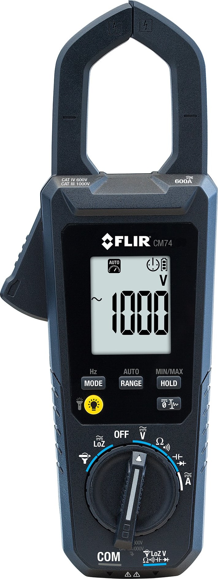FLIR CM74 600A AC/DC Commercial Clamp Meter, 9Hz