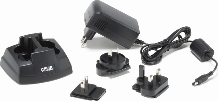 FLIR T197650 2 Bay Battery Charger for InfraCAM / BCAM, i-Series, b-Series, T2xx, T3xx and T4xx