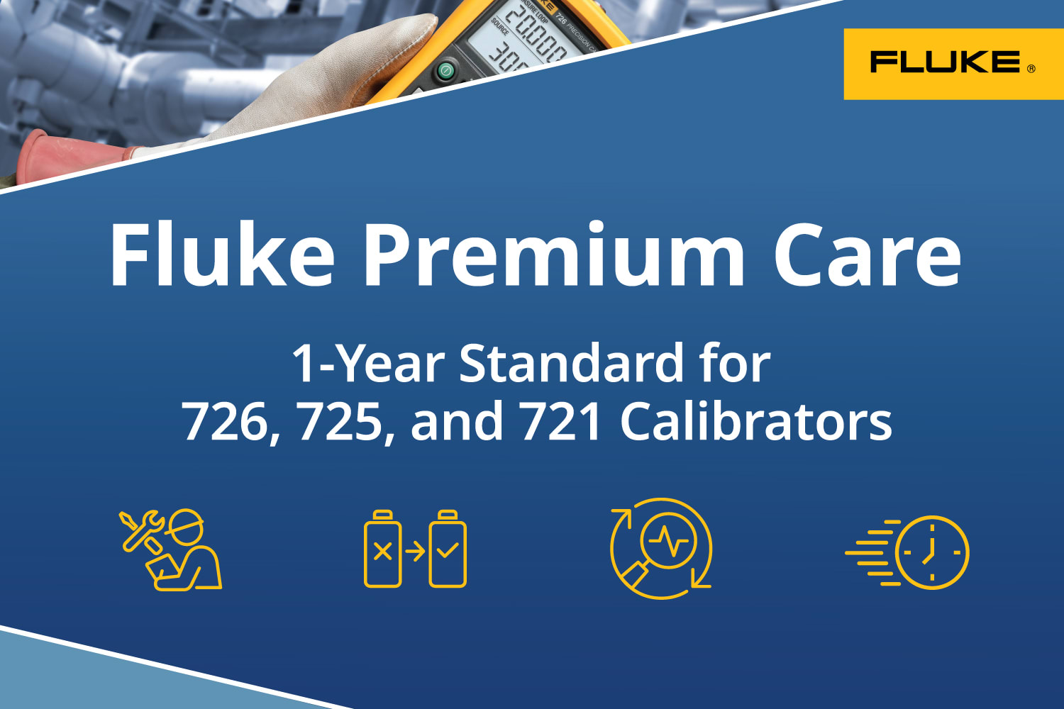 Fluke FPC1S-FLUKE72X-1 - Fluke Premium Care Standard Plan for 726, 725, and 721 Calibrators (1 Year)