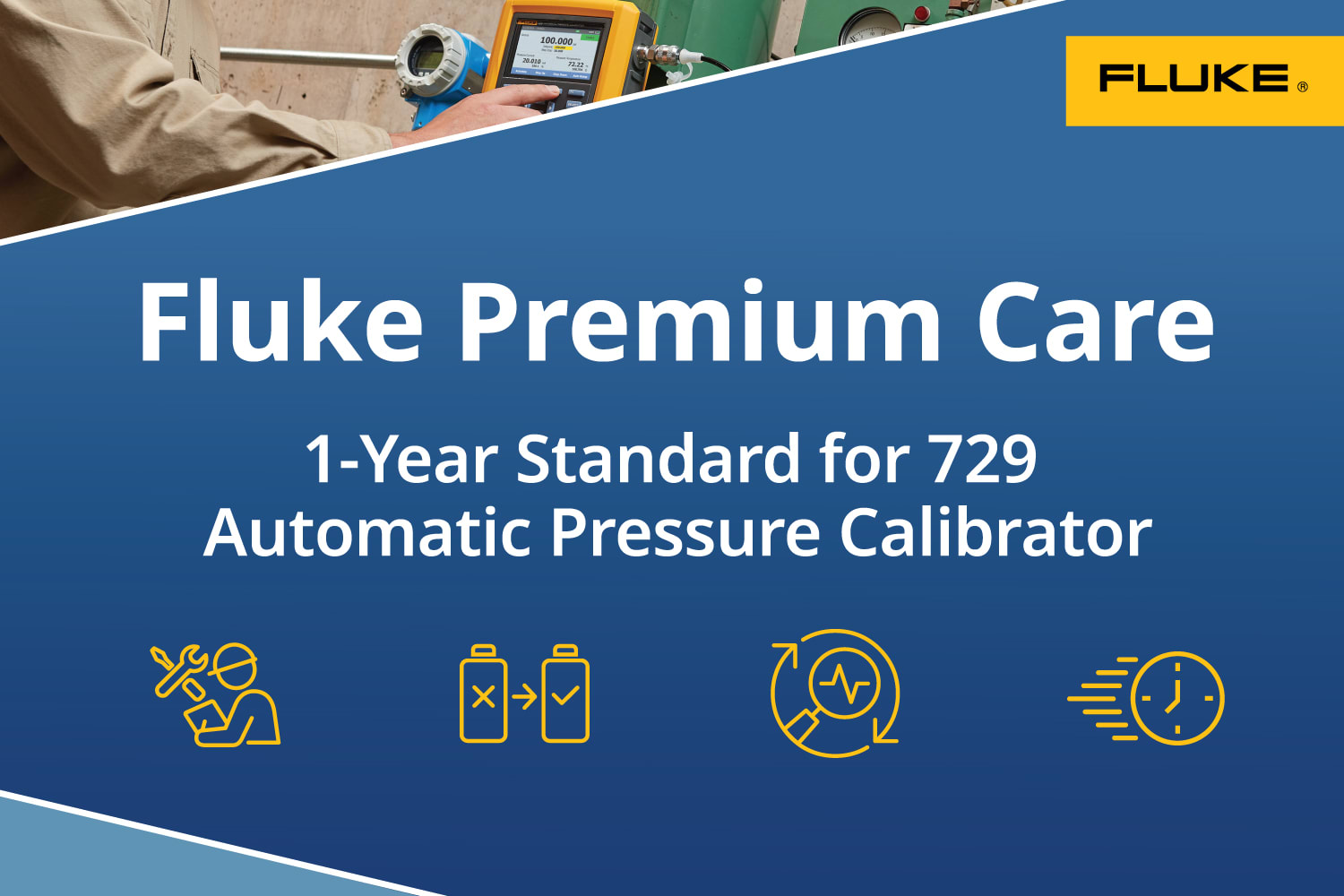 Fluke FPC1S-FLUKE729-1 - Fluke Premium Care Standard Plan for 729 Pressure Calibrators (1 Year)