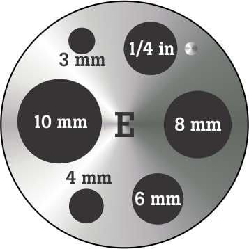 Fluke 9190-INSE Insert 'E' 9190A, metric miscellaneous holes with 0.25 inch hole