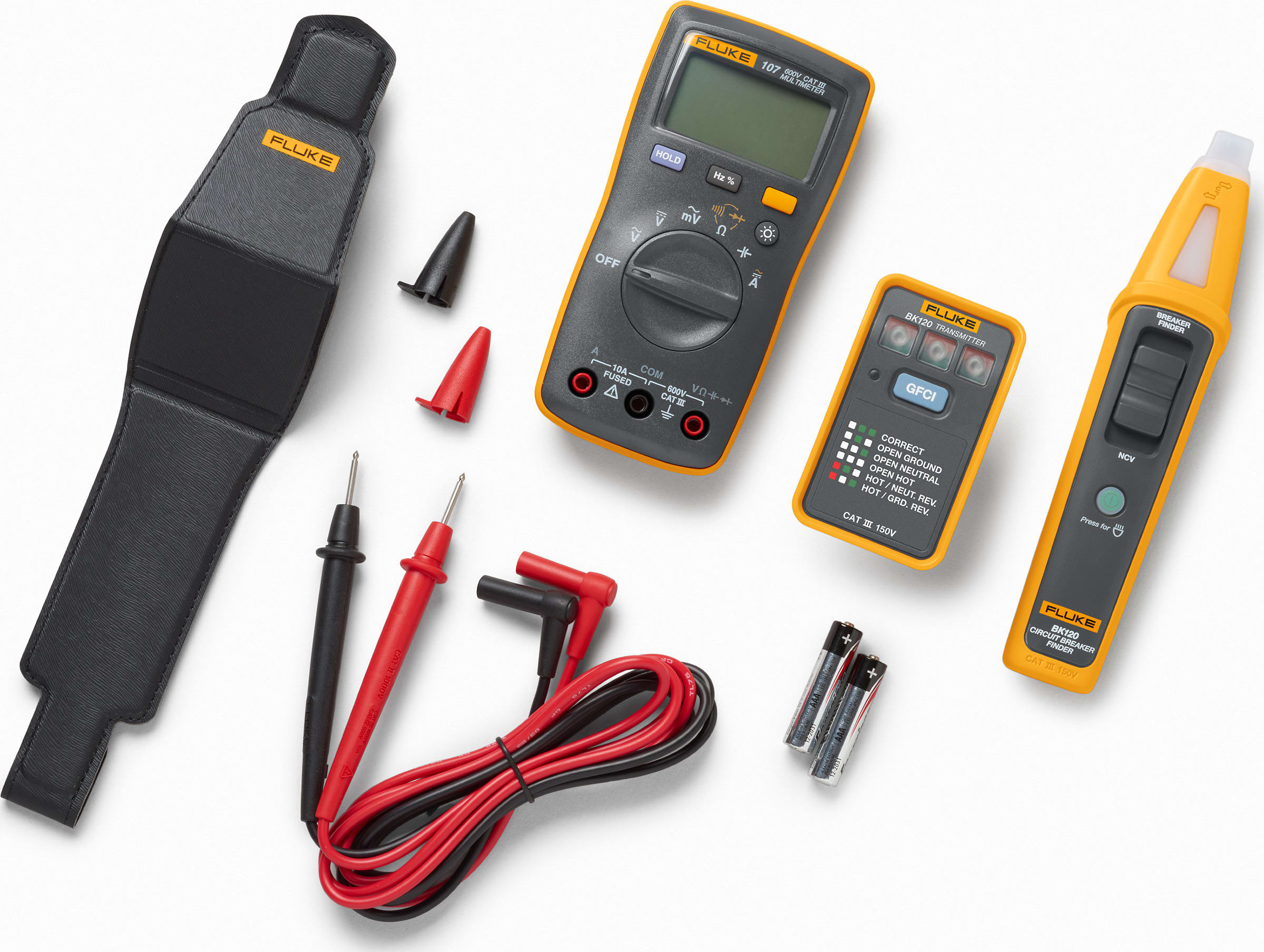 Fluke BK120-107 - BK120 Smart Trace Breaker Finder with 107 Pocket Digital Multimeter