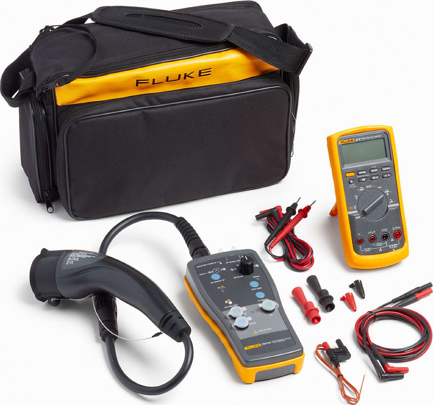 Fluke FEV100/TY1 KIT - EV Kit with FEV100 Test Adapter, 87V Multimeter, Test Leads