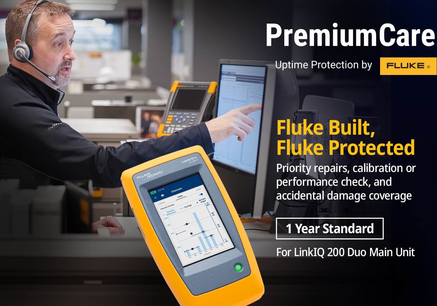 Fluke Networks FPC1S-LIQ-DUO - 1 Year of Premium Care Standard for Link IQ Duo (Main Unit)