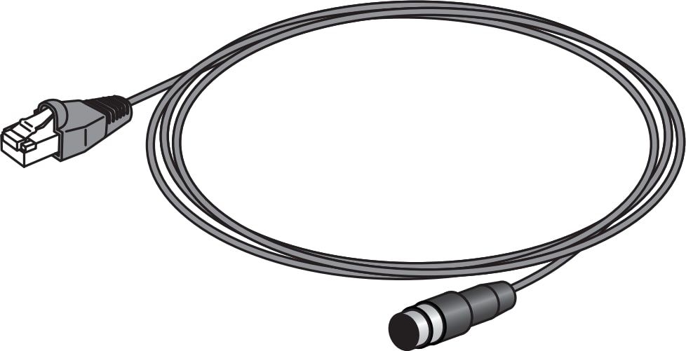 Fluke RSE-LT-M12 - LT (80C) 8pin cable M12 connector for ethernet 7.5m(25ft), for use with rse600/300