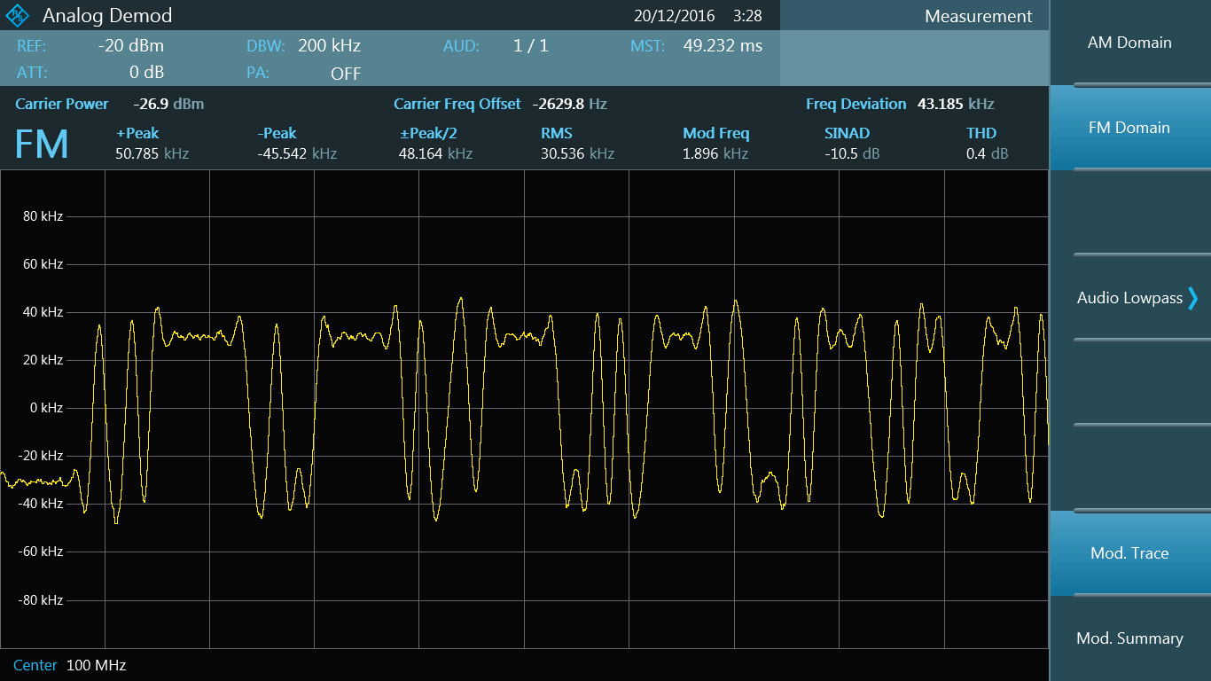 Rohde and Schwarz FPC-K7 - Modulation Analysis Option for FPC Spectrum Analyzers