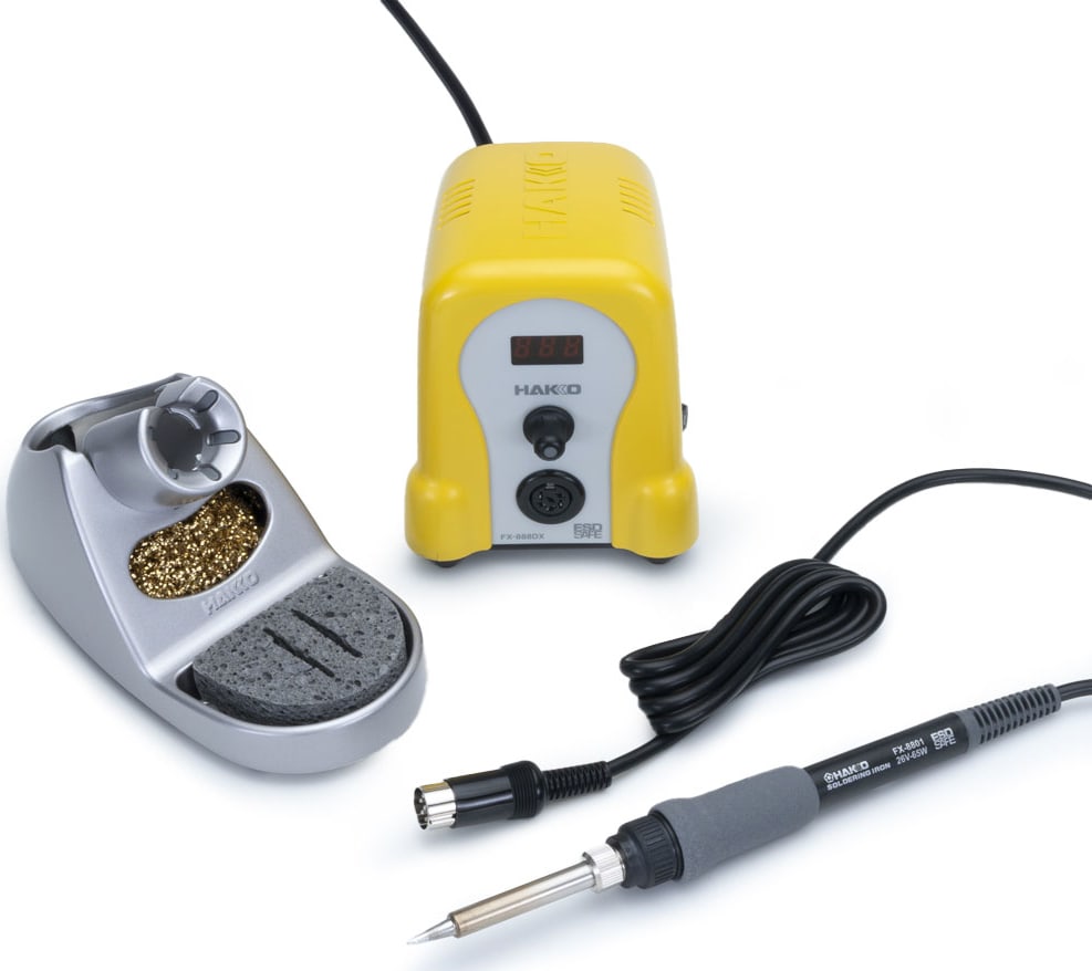 Hakko FX888DX-010YW - Digital Soldering Station with Rotary Encoder (Yellow Housing)