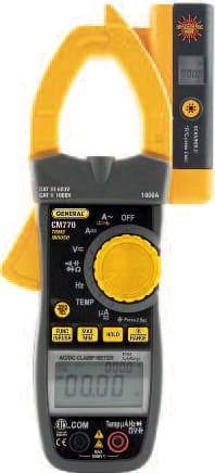General Tools CM770 Dual Display True RMS Amp Clamp Meter with Removeable IRT