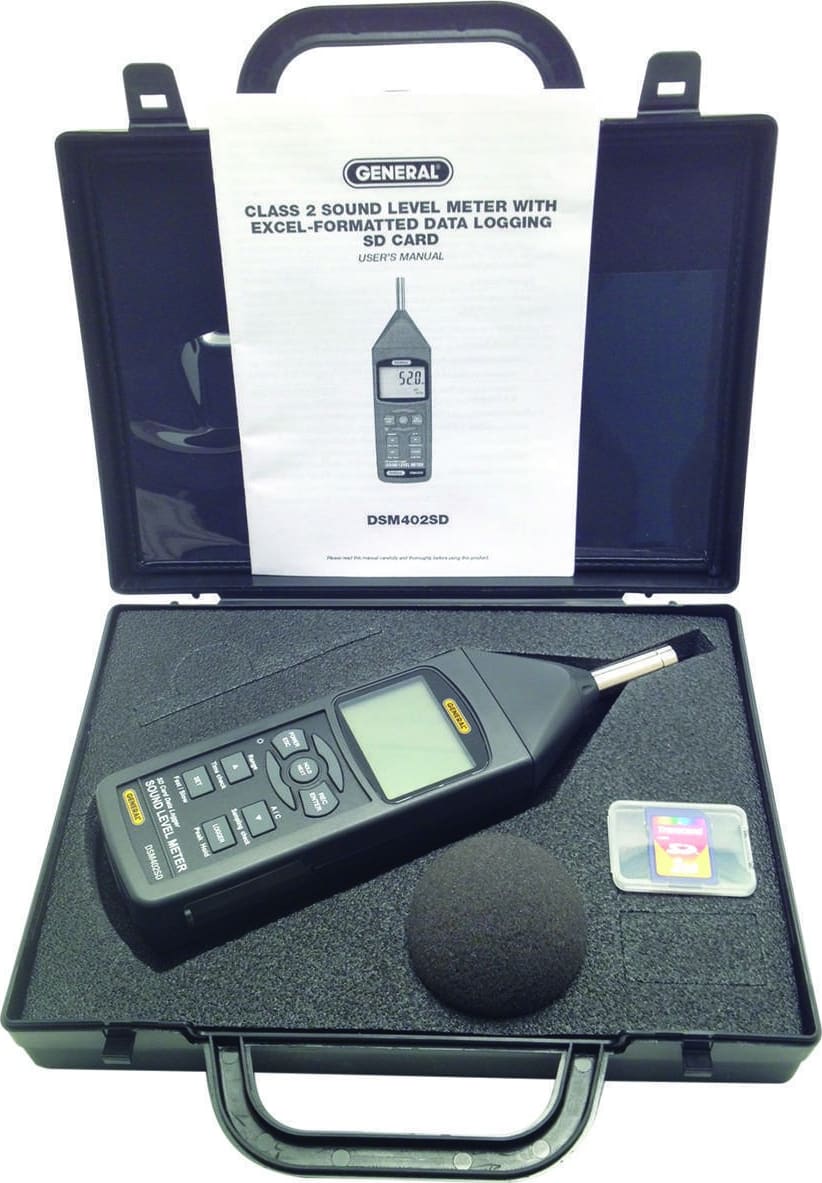 General Tools DSM402SD - Class 2 Sound Level Meter With Excel-Formatted Data Logging SD Card