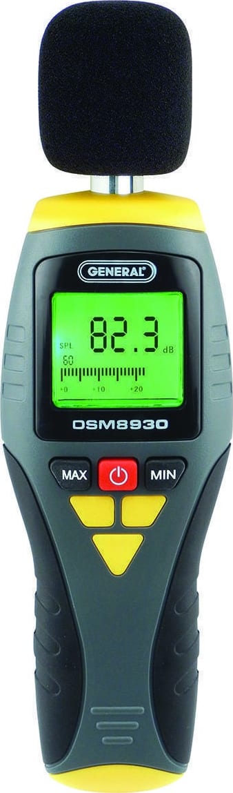 General Tools DSM8930 - Digital Sound Level Meter with Analog Bar Graph