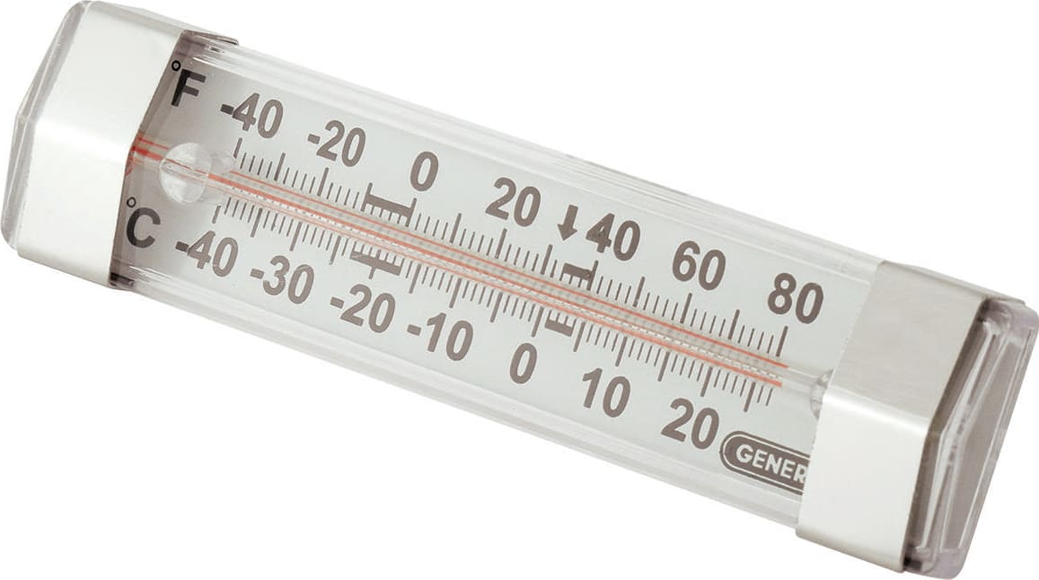 General Tools FT80H - Horizontal Refrigerator Freezer Analog Thermometer