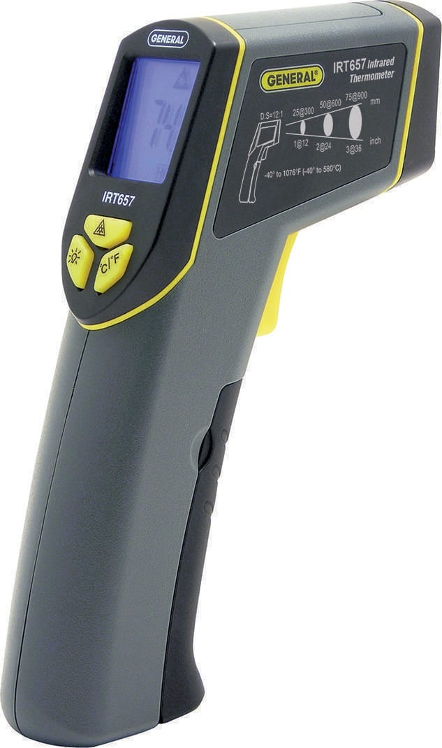 General Tools IRT657 - 12:1 Wide-Range Infrared Thermometer with Star Burst Laser Targeting