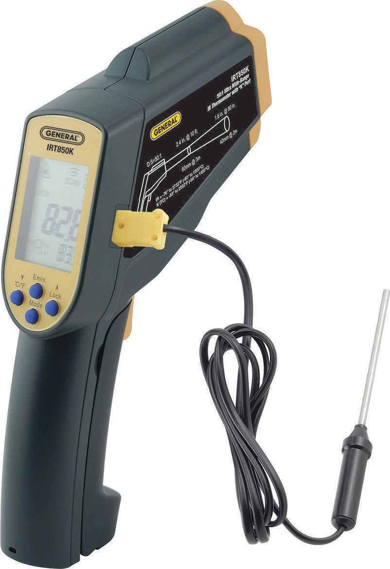 General Tools IRT850K - 50:1 Ultra Wide-range IR Thermometer with “K” Port